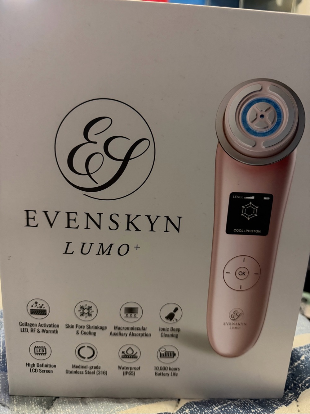 Lumo+ Rose Gold Facial Device — LED Therapy & Cooling